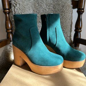 Charlotte Stone Paz Clog Boot in Emerald